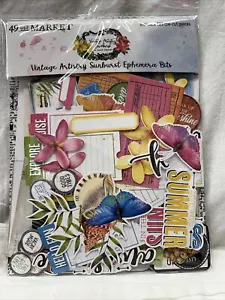 49 & Market Vintage Artistry Sunburst Ephemera Bits 123 Pieces Beach Tropical - Picture 1 of 4