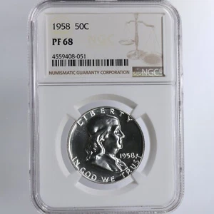Franklin 50C 1958 certificado NGC PF 68 - Imagen 1 de 2