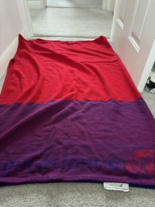 VA Virgin Atlantic BLANKET Red Blue Inflight Airline Sweet Dreams Flying Vintage - Picture 1 of 3