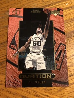 1999-00 Upper Deck Ovation #49 David Robinson SPURS HOF - Image 1 of 3