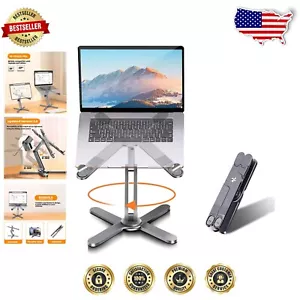 Foldable Laptop Riser with 360° Rotation & Ventilation – Fits Up to 17'' Devices - Picture 1 of 8