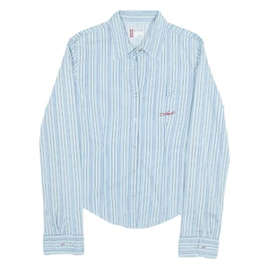 LEVI'S Shirt Blue Striped Long Sleeve Girls L - Picture 1 of 6
