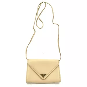 Yves Saint Laurent Shoulder Bag Leather Vintage YSL Ivory Authentic #657 - Picture 1 of 13