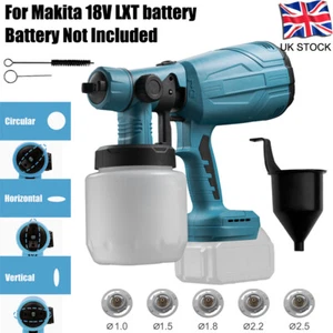 1000ML Spray Gun Cordless Fence Wall Paint Sprayer For Makita 18V LXT battery - Picture 1 of 12