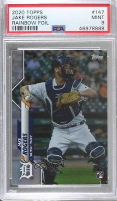 2020 Topps Rainbow Foil Jake Rogers #147 PSA 9 MINT Rookie RC - Image 1 of 2