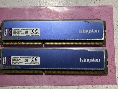 Kingston 16G (8GBx2) PC3-12800 DDR3-1600 Desktop Ram Memory KHX1600C10D3B1K2/16G - Image 1 of 2