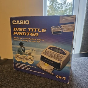 Casio CD Disc Title Printer CW-75, Boxed, Unused, Label Printer, Free Postage - Picture 1 of 3