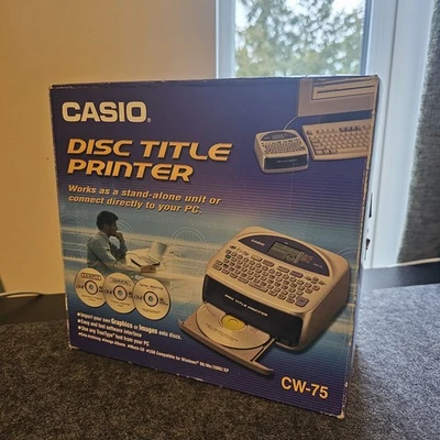 Casio CD Disc Title Printer CW-75, Boxed, Unused, Label Printer, Free Postage - Image 1 of 3