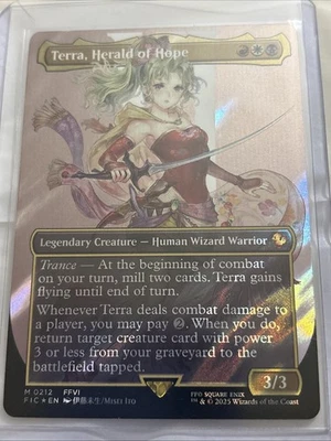 Terra, Herald of Hope (Borderless) (Surge Foil) Commander: Final Fantasy Foil - Image 1 of 3