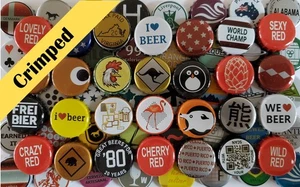 100 Random Beer Bottle Caps (((HUGE VARIETY))) Zero Defects Crimped - Picture 1 of 12