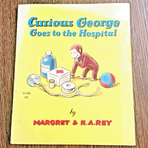 Curious George Goes To The Hospital 1971 Scholastic 4th Printing Vintage PB - Bild 1 von 6
