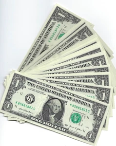 Year Notes 1801-1943 Fancy Serial Number 1 Dollar Bill Crisp - Choose 1 Note - Picture 1 of 6