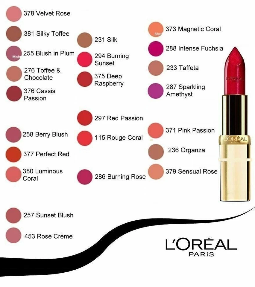 L'Oreal Color Riche Lippenstift - Alle Farbtöne Neu Versiegelt - Bild 1 von 1