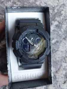 Casio Herrenuhr G-Shock Schwarz Resin Armband Ana-Digital GA100-1A1 - Bild 1 von 5