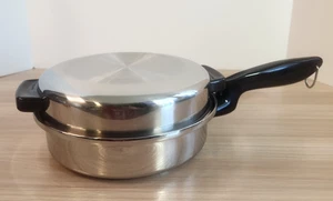 Permanent 5 Ply Multi-Core Stainless Steel Skillet Pan with Dome Lid 8" Frying - Picture 1 of 10