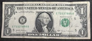 2017 Richmond $1 Bill Trinary Double Triples 333 888 Fancy Numbers Note - Picture 1 of 2
