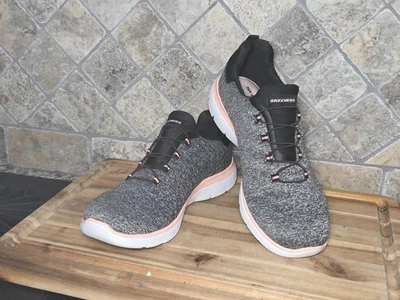 Skechers Women's Summits Quik Getaway Slip On Shoes Black/Pink Size 10 W 12983W - Image 1 of 4