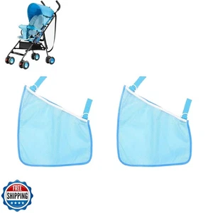 2er-Pack tragbares Seitenschlingen Kinderwagen Cargo Netz, rutschfest und verstellbare Riemen - Bild 1 von 5