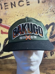 My Hero Academia Bakugo Hat Cap Snap Back Embroidered Flame Anime Mens - Picture 1 of 9