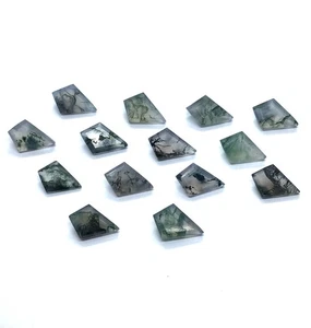 Piedra preciosa suelta AAA de ágata musgo natural corte en forma de cometa para hacer todo tipo de joyas - Imagen 1 de 24