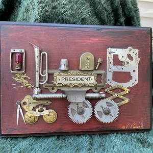 Antique Automotive Folk Art 1960s Steampunk, Signed. - Picture 1 of 10