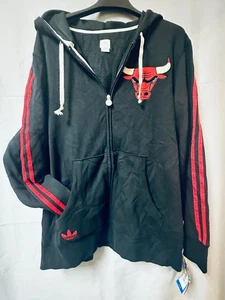 Felpa con zip Chicago bulls adidas nuova, taglia XL - Foto 1 di 5
