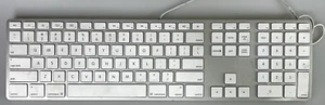Genuine Apple A1243 Ultrathin Aluminum USB Wired Keyboard w/Numeric Keypad - Picture 1 of 4