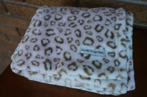 BABY Blankets & BEYOND PINK Brown White Leopard PATTERN Print Soft Girl Blanket - Picture 1 of 10