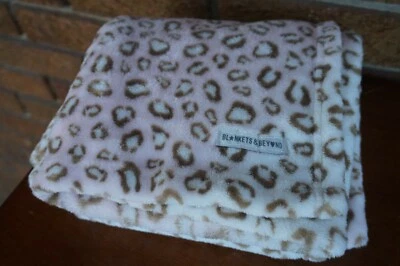 BABY Blankets & BEYOND PINK Brown White Leopard PATTERN Print Soft Girl Blanket - Image 1 of 4