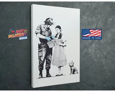 Impresión en lienzo Stop Search Dorothy, decoración de arte de pared graffiti inspirado en Banksy Foto 1 de 4