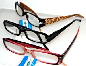 3 Lady / Girls READING GLASSES power +3.75 Variety lot Crystals fashion readers - Picture 1 of 5