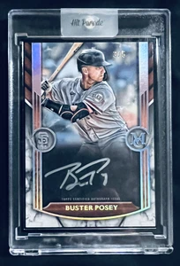 2022 Topps Museum Giants Buster Posey Black Frame Auto Autograph 3/5 #MFA-BP SSP - Picture 1 of 2