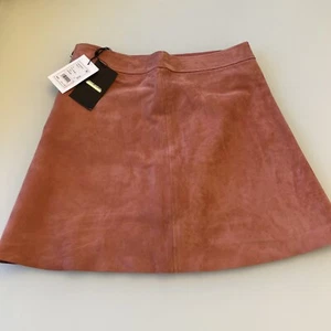 NWT THEORY High Waist Mini Length Suede Skirt Sz 10 $695 - Picture 1 of 8
