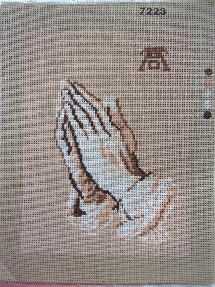 N° 7223  CANEVAS A FAIRE VASE MAINS  24 cm x 18 cm sans fil et sans aiguille - Photo 1/1