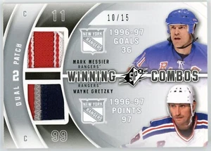 2011-12 UD SPx Wayne Gretzky Mark Messier Winning Combos Dual Patch /15 #WC-GM - Picture 1 of 2