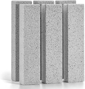 6 Pack Pumice Stone for Toilet Cleaning Bowl Stick, Powerfully Cleans Hard Water - Picture 1 of 6