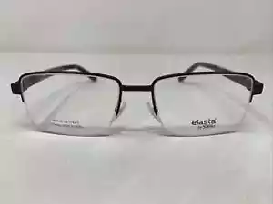 Safilo Elasta E 3116 Brown 159 Semi Rim Metal Optical Eyeglasses Frame 56-18-145 - Picture 1 of 3