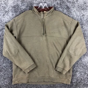 Columbia Fleece Sweater Pullover 1/4 ZIP Mens Size XL Camping Hiking Brown - Picture 1 of 11