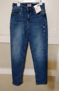 SO Girls Size 16 Mid Rise Girlfriend + Stretch Medium Blue Jeans - Picture 1 of 9