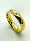 9-karatowe żółte diamentowa obrączka ślubna z litego złota – 5,6mm