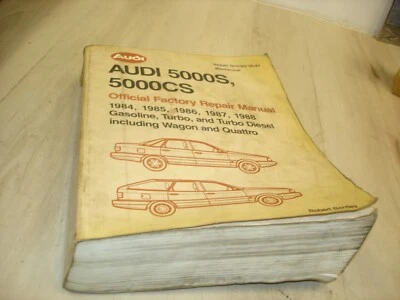 Audi 5000S 5000CS Manual de reparación oficial de fábrica 1984-1988 usado Foto 1 de 4