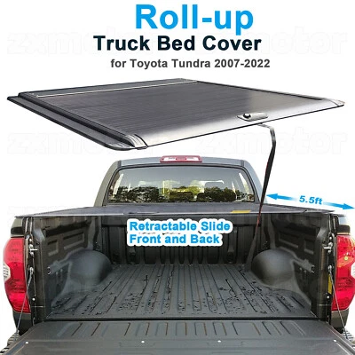 Truck Tonneau Cover Retractable For 2007-2024 Tundra 5.5ft Short Bed Hard Alu - Image 1 of 4