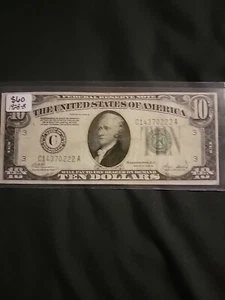 1928-B $10 Light GREEN Seal - Picture 1 of 3