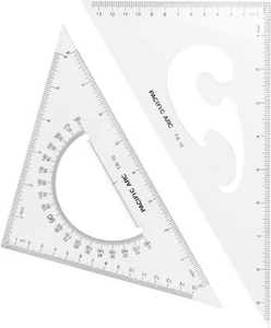 Set triangolo arco Pacifico 10 pollici 30/60 e 45/90 TR10W - Foto 1 di 6