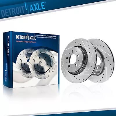 13.23'' (336mm) Front Drilled Disc Brake Rotors for 2003 - 2014 Volvo XC90 5-Lug - Image 1 of 4