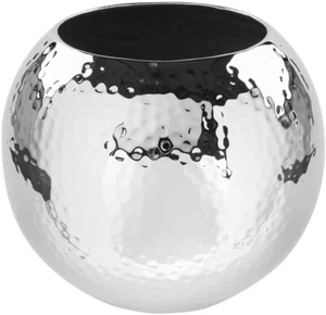 FINK Vase Moon - silber gehämmerter - H. 20cm x B. 20cm x D. 25cm - Bild 1 von 2