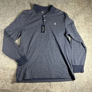 Polo Ralph Lauren Polo Shirt Mens Medium Classic Fit Soft Polo Cotton Printed - Picture 1 of 8
