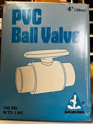 4" PVC  Ball Valve Sanking 150 psi - Image 1 of 2