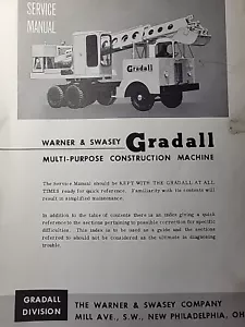 Gradall Warner Swasey 1957 Multikran Hydraulik Service Wartungsanleitung - Bild 1 von 2