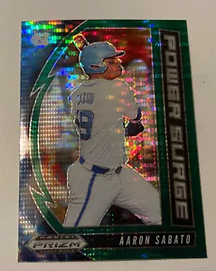 2020 Panini Prizm Draft Picks Aaron Sabato Power Surge Green Hyper - Picture 1 of 2